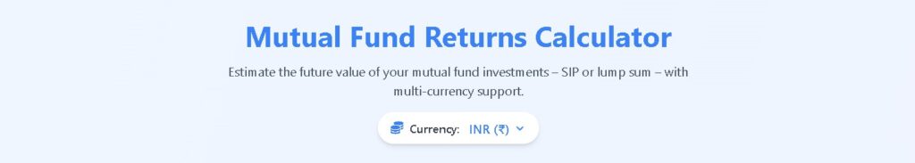 Mutual Fund Return Calculator